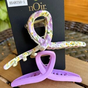 Noir Hair Claw Clips Womens Hair Accessories New Floral Purple
